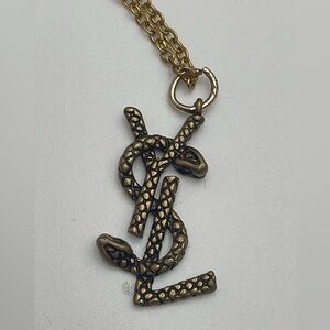 Yves Saint Laurent Gold Logo Necklace